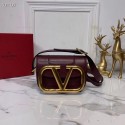 Imitation VALENTINO Origianl leather shoulder bag V0032 Burgundy Tl19525Za30