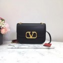 Imitation VALENTINO VLOCK Origianl leather shoulder bag 2222 black Tl19481sJ18