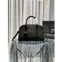 Imitation YSL CASSANDRA MEDIUM TOP HANDLE BAG IN GRAIN DE POUDRE EMBOSSED LEATHER Y305454 black Tl14668RC38