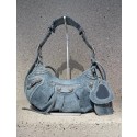 Knockoff AAAAA Balenciaga WOMENS LE CAGOLE MEDIUM SHOULDER BAG 27541 Denim Tl15854Jc39