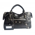 Knockoff Balenciaga Lampskin Handbag 084332A Dark Gray Tl16332iV87