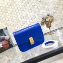 Knockoff Celine Classic Box Flap Bag Original Calfskin Leather 5698 Blue Tl5049vf92