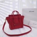 Knockoff CELINE NANO LUGGAGE BAG IN LAMINATED LAMBSKIN 189244-12 Tl4935Lg61