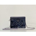 Knockoff DIOR MINI BOBBY BAG Cannage Calfskin C2806 black Tl8263cS18