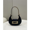 Knockoff Fendi Cookie black leather mini bag 8BS065A Tl12611Ez66