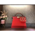 Knockoff Fendi Peekaboo ISeeU MEDIUM leather bag F8637 red Tl12638JF45