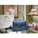 Knockoff High Quality Chloe Original Calfskin Leather Bag C1142L blue Tl17891FA65