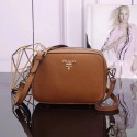 Knockoff High Quality Prada Calfskin Leather Shoulder Bag 1BH082 Camel Tl6576FA65