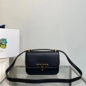 Knockoff High Quality Prada Saffiano leather Identity shoulder bag 1BN320 black Tl5846FA65