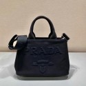 Knockoff Prada cloth tote bag 1BA499 black Tl5747iV87