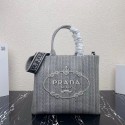 Knockoff Prada SHOPPING BAG 1AV332 Black&grey Tl5708cS18