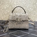 Knockoff VALENTINO GARAVANI VSLING Shiny diamond Mini totebag XW2B0G9 Pearlescent grey Tl19231NL80