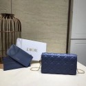 LADY DIOR Sheepskin WALLET C9025A blue Tl9019Is79