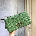 LARGE DIOR CARO BAG Soft Cannage Calfskin M9243U green Tl8764cf57