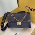 Luxury Fendi KAN U leather bag 8BT313 Royal Tl13082QT69