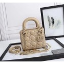 Luxury MINI LADY DIOR BAG Lambskin M0566OE Beige Tl8337QT69