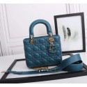 Luxury Replica LADY DIOR MY ABCDIOR BAG Cannage Lambskin M0538O blue Tl8335vv50