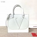 Luxury VALENTINO Origianl leather tote V2021 white Tl19424Lv15