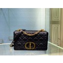 MEDIUM DIOR CARO BAG Soft Cannage Calfskin M9242 black Tl8694MO84