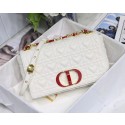 MEDIUM DIORAMOUR DIOR CARO BAG Cannage Calfskin with Heart Motif M9242WNG WHITE Tl8543sY95