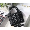 MEDIUM LADY DIOR BAG Cannage Calfskin M0566OE black Tl8275hc46