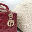 MEDIUM LADY DIOR BAG Cherry Red Patent Cannage Calfskin M0565OW Tl8578SS41