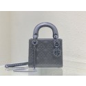 MINI LADY DIOR BAG Cannage Calfskin C2815 gray Tl8260sf78