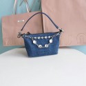 miu miu Denim Shoulder Bag 5NB841-1 blue Tl18539uZ84