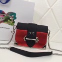 Prada Cahier calf leather bag 1BH018 red Tl6482bT70