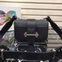 Prada Cahier leather bag 1BD045 black Tl6523Ri95