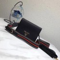 Prada calf leather shoulder bag 1BD102 black Tl6555yx89