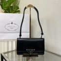 Prada Cleo brushed leather shoulder bag 1BN321 black Tl5844cf57