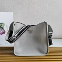 Prada Leather bag with shoulder strap 1BC073 gray Tl5773pk20