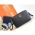 Prada Leather bag with shoulder strap 1DB820 black Tl5720hc46