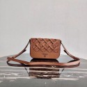 Prada Leather Prada Tress Shoulder Bag 1BD246 brown Tl6053PC54