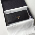 Prada Leather Wallet 1MH132 black Tl6696uT54