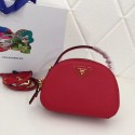 Prada Odette Saffiano leather bag 1BH123 red Tl6444Gh26