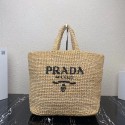 Prada Raffia tote bag 1NE229 tan Tl5683hi67