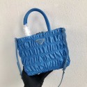 Prada Re-Edition nylon Tote bag 1BG321 light blue Tl6276EW67