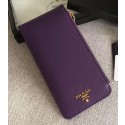 Prada Saffiano Leather Business Card Holder BR1751 Purple Tl6719oK58