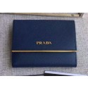 Prada Saffiano Leather Wallet 1MH523 Royal Tl6718sY95