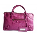 Replica AAA Balenciaga Leather Handbag 084824 Pinkpurple Tl16320of41