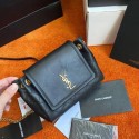 Replica Best Quality YSL MONOGRAM MINI NOLITA IN LAME LEATHER 672738 BLACK Tl14556Rf83