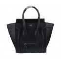 Replica Celine Luggage Micro Boston Bag Clemence Leather CT33081 Black Tl5213EO56