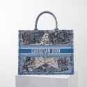 Replica Cheap DIOR BOOK TOTE Embroidery C1286-24 blue Tl8301QC68