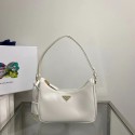 Replica Cheap Prada Small Saffiano leather shoulder bag 1BD330 WHITE Tl5817Mq48