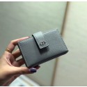 Replica DIOR 30 MONTAIGNE 5-GUSSET CARD HOLDER Grained Calfskin S2058 grey Tl9300SV68