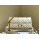 Replica DIOR CARO BELT POUCH WITH CHAIN Latte Supple Cannage Calfskin S5091UW Tl8538Vi77