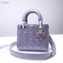 Replica Dior lucky badges Original sheepskin Tote Bag A88035 dark grey Tl9227Xe44