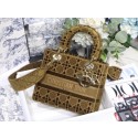 Replica Fashion MEDIUM LADY D-LITE BAG Brown Cannage Embroidered Velvet M0565OW Tl8891yI43